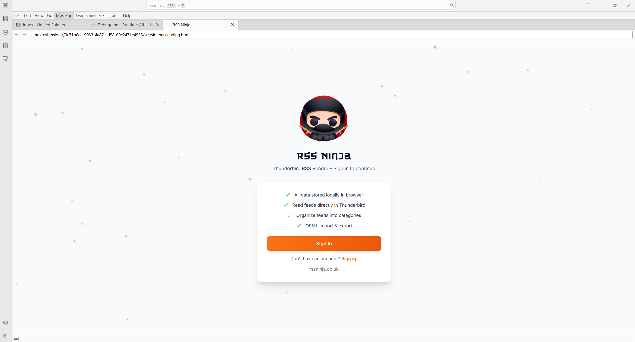 RSS Ninja for Thunderbird